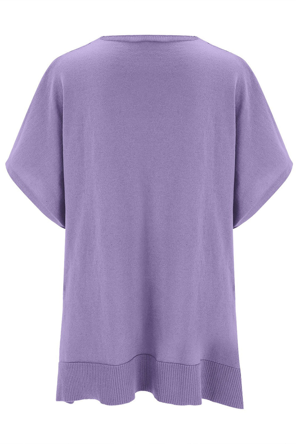 Slit V-Neck Half Sleeve Knit Top Southern Soul Collectives