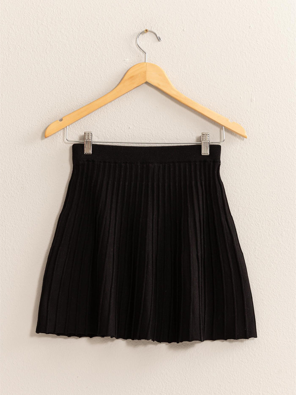 HYFVE High Waist Knit Pleated Flare Mini Skirt Southern Soul Collectives