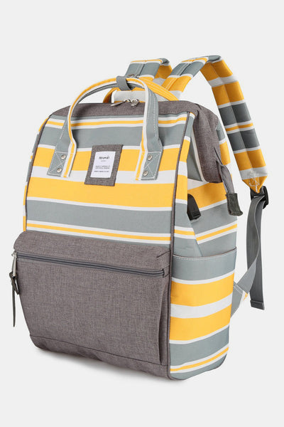 Stepping Out Striped Waterproof Nylon Backpack Bag with Side Pockets Southern Soul Collectives