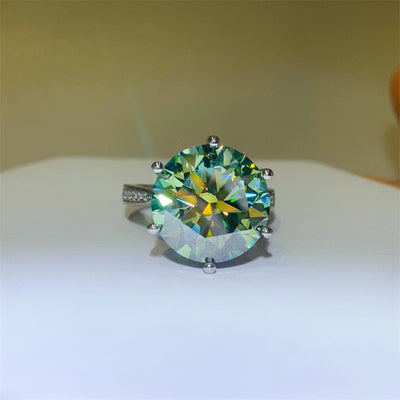 10 Carat Moissanite 925 Sterling Silver Ring Southern Soul Collectives