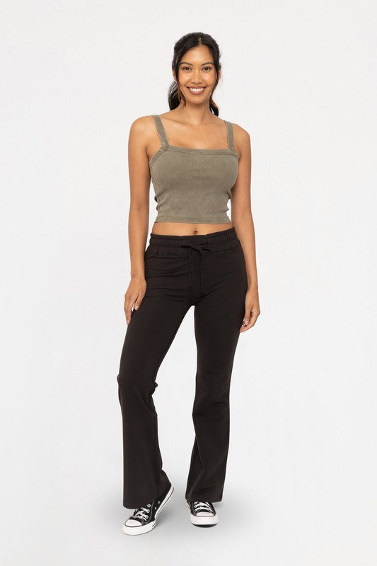 Mono B Drawstring Flared Pants Southern Soul Collectives