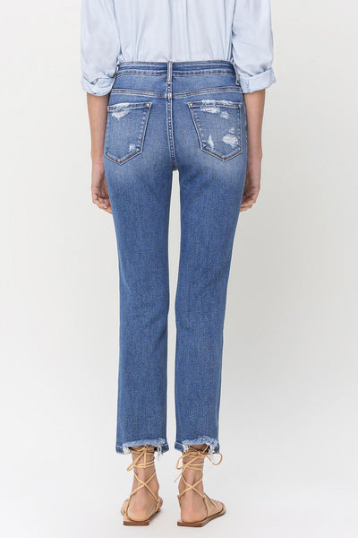 Lovervet High Rise Raw Hem Straight Jeans Southern Soul Collectives