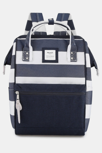 Stepping Out Striped Waterproof Nylon Backpack Bag with Side Pockets Southern Soul Collectives