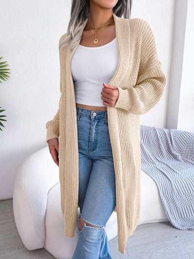 Open Front Dropped Shoulder Longline Cardigan Southern Soul Collectives