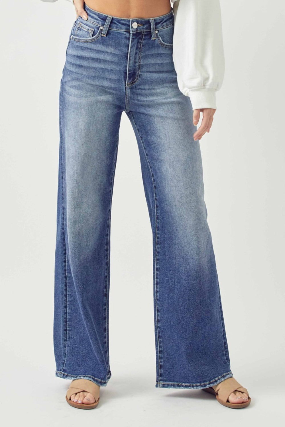 Risen High Rise Wide Leg Jeans Southern Soul Collectives