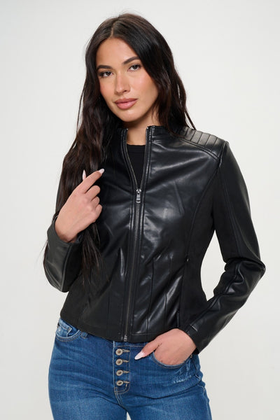 Coalition LA Zip Up Vegan Moto Jacket Southern Soul Collectives