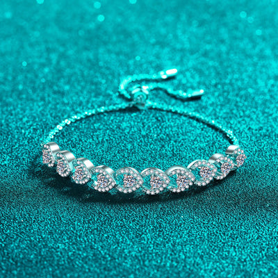 1 Carat Moissanite 925 Sterling Silver Bracelet Southern Soul Collectives