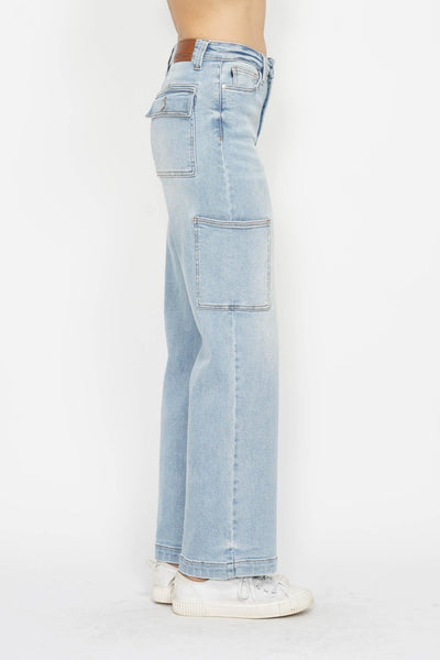 Judy Blue High Waist Straight Leg Cargo Jeans Southern Soul Collectives