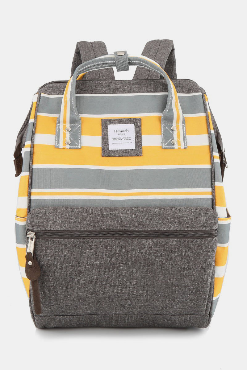 Stepping Out Striped Waterproof Nylon Backpack Bag with Side Pockets Southern Soul Collectives