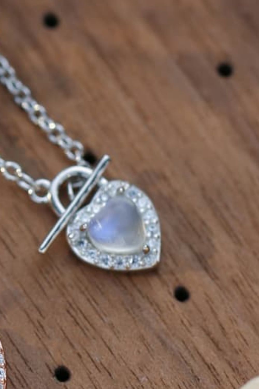 Moonstone Heart Lock Pendant Necklace Southern Soul Collectives