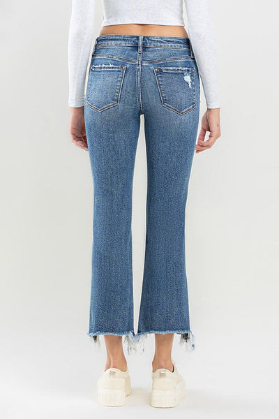 Lovervet Mid Rise Frayed Hem Jeans Southern Soul Collectives