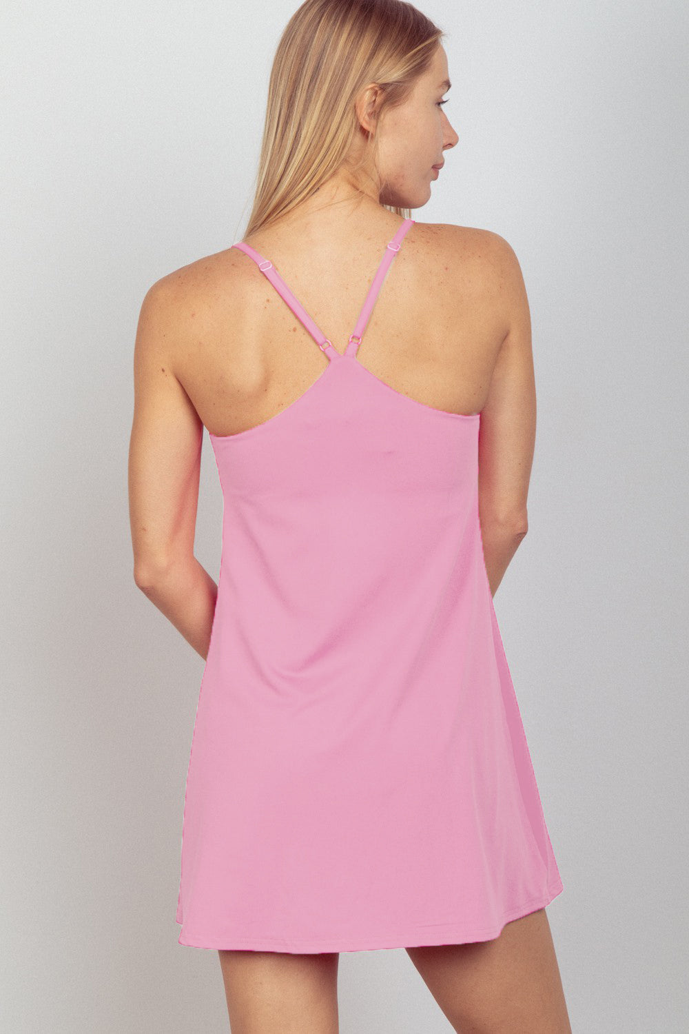 VERY J Sleeveless Active Tennis Dress with Unitard Liner Southern Soul Collectives