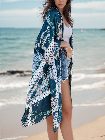 Printed Open Front Cover-Up Southern Soul Collectives