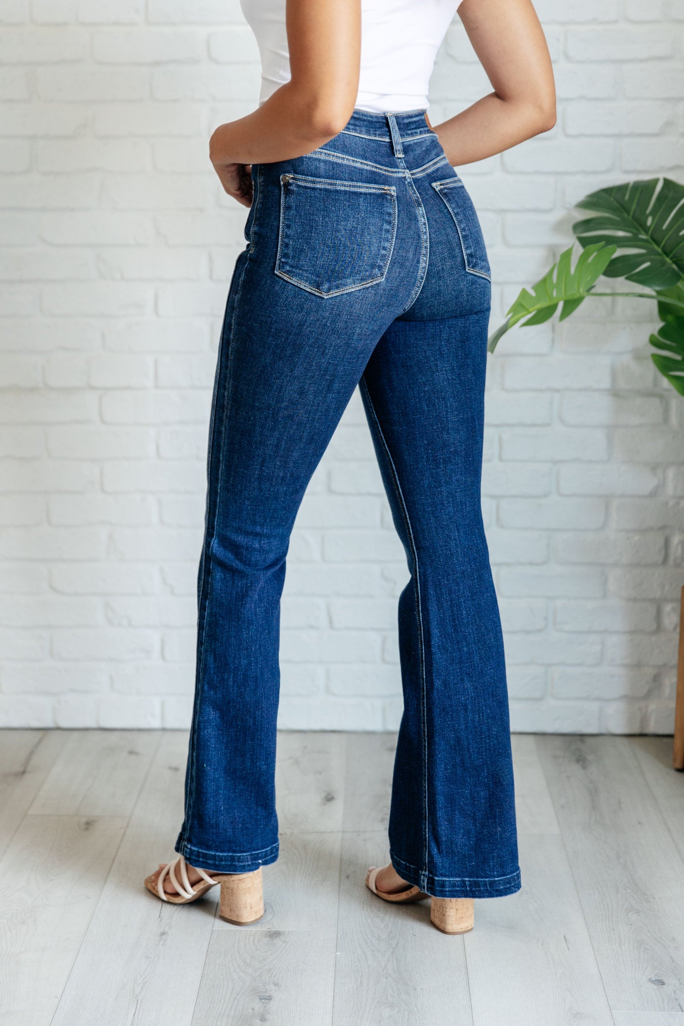 Mavis High Rise Side Seam Detail Flare Jeans Southern Soul Collectives