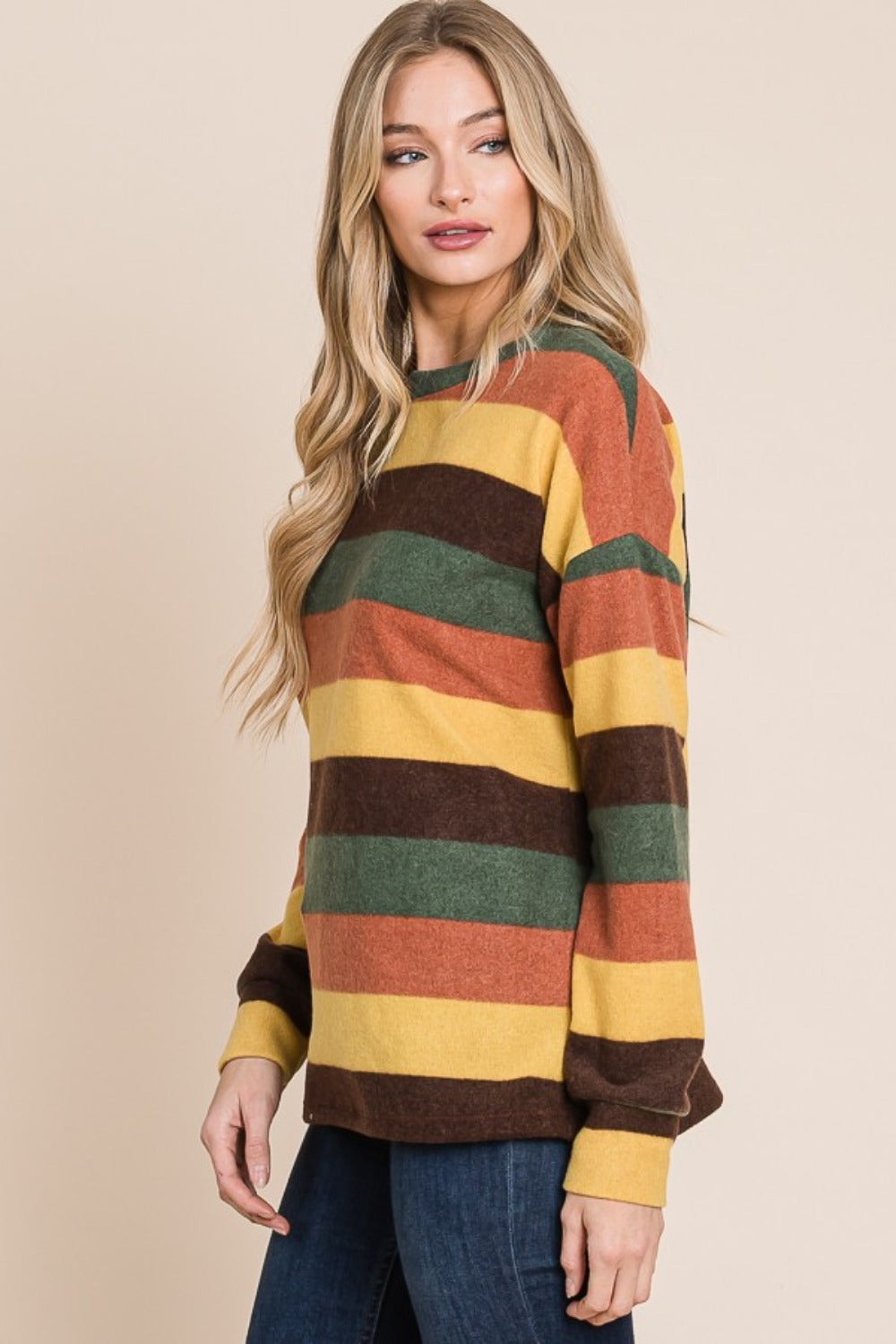 Multi-Color Striped Knit Top Southern Soul Collectives