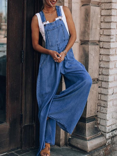 Wide Leg Denim Overalls Southern Soul Collectives