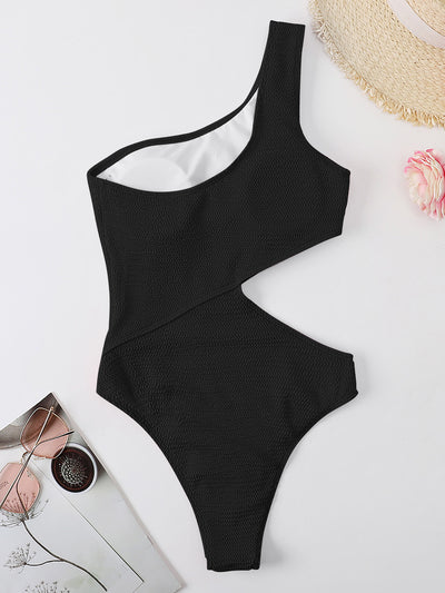 Cutout One Shoulder One-Piece Swimwear Southern Soul Collectives