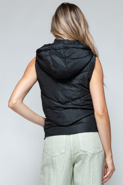 Snobbish Zip Up Quilted Hooded Vest Southern Soul Collectives