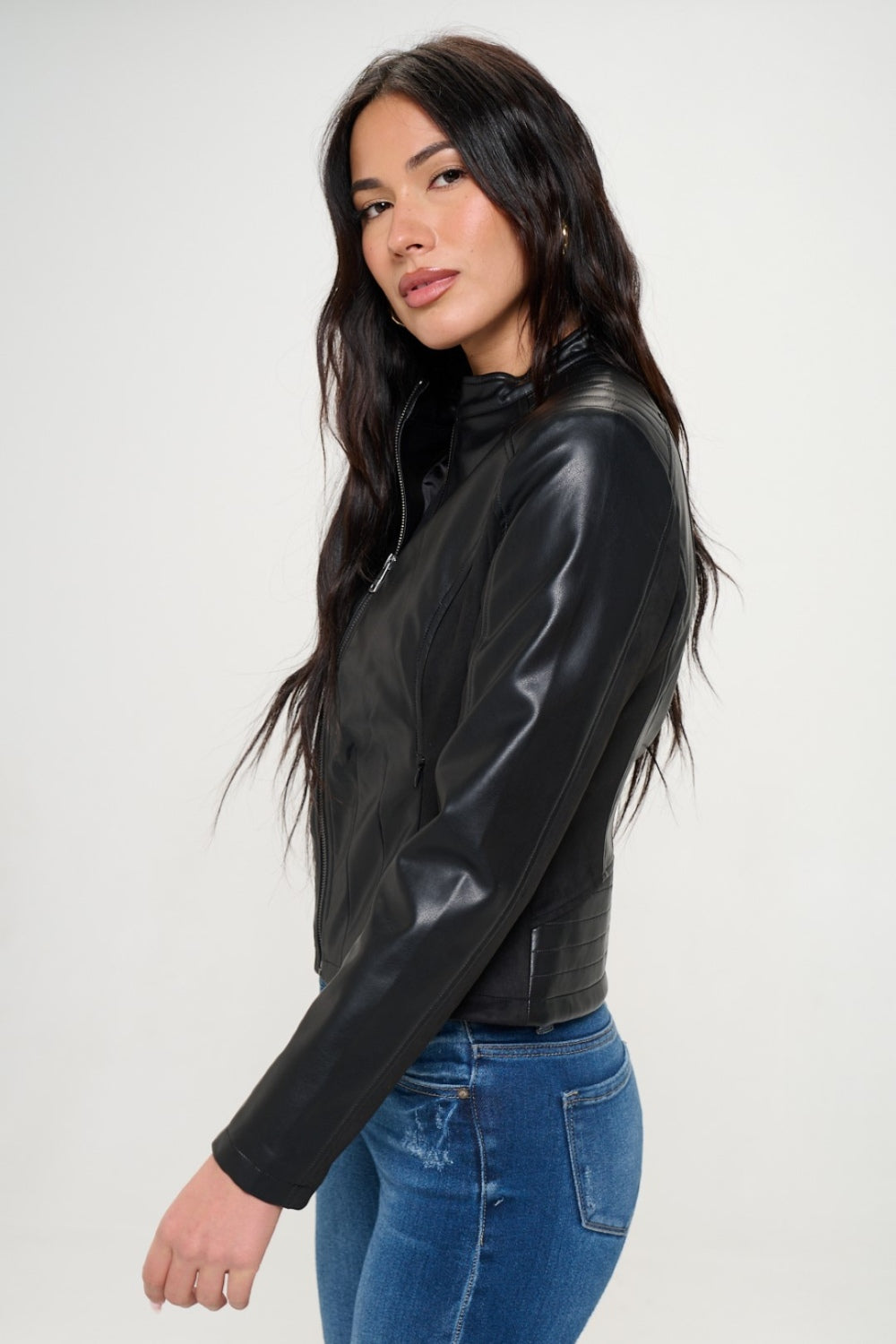 Coalition LA Zip Up Vegan Moto Jacket Southern Soul Collectives