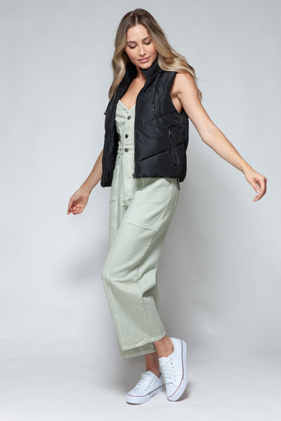 Snobbish Zip Up Quilted Hooded Vest Southern Soul Collectives