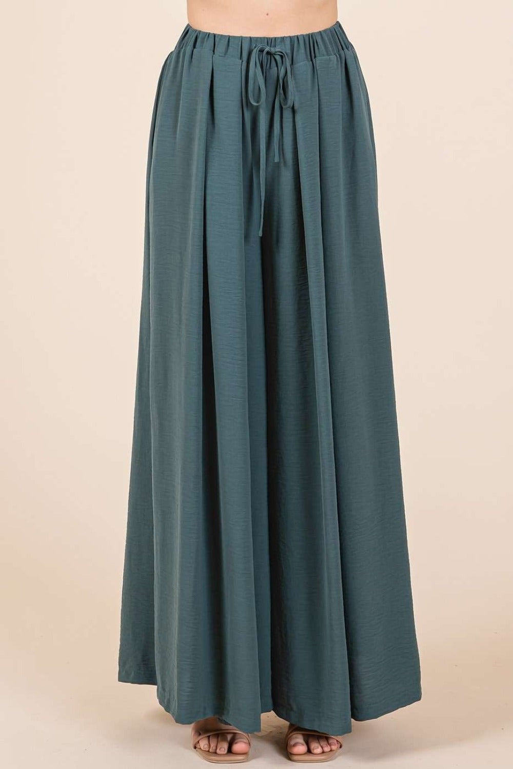 Mittoshop Pleated Wide Leg Pants Southern Soul Collectives