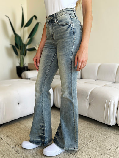 Judy Blue Full Size High Waist Flare Jeans Southern Soul Collectives