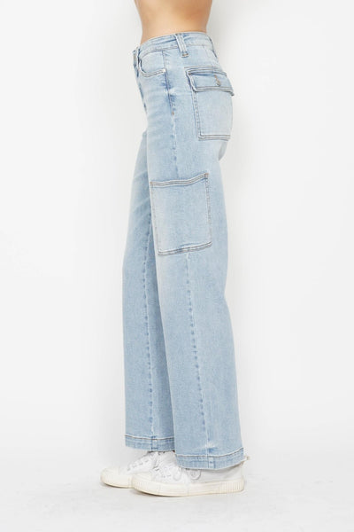 Judy Blue High Waist Straight Leg Cargo Jeans Southern Soul Collectives