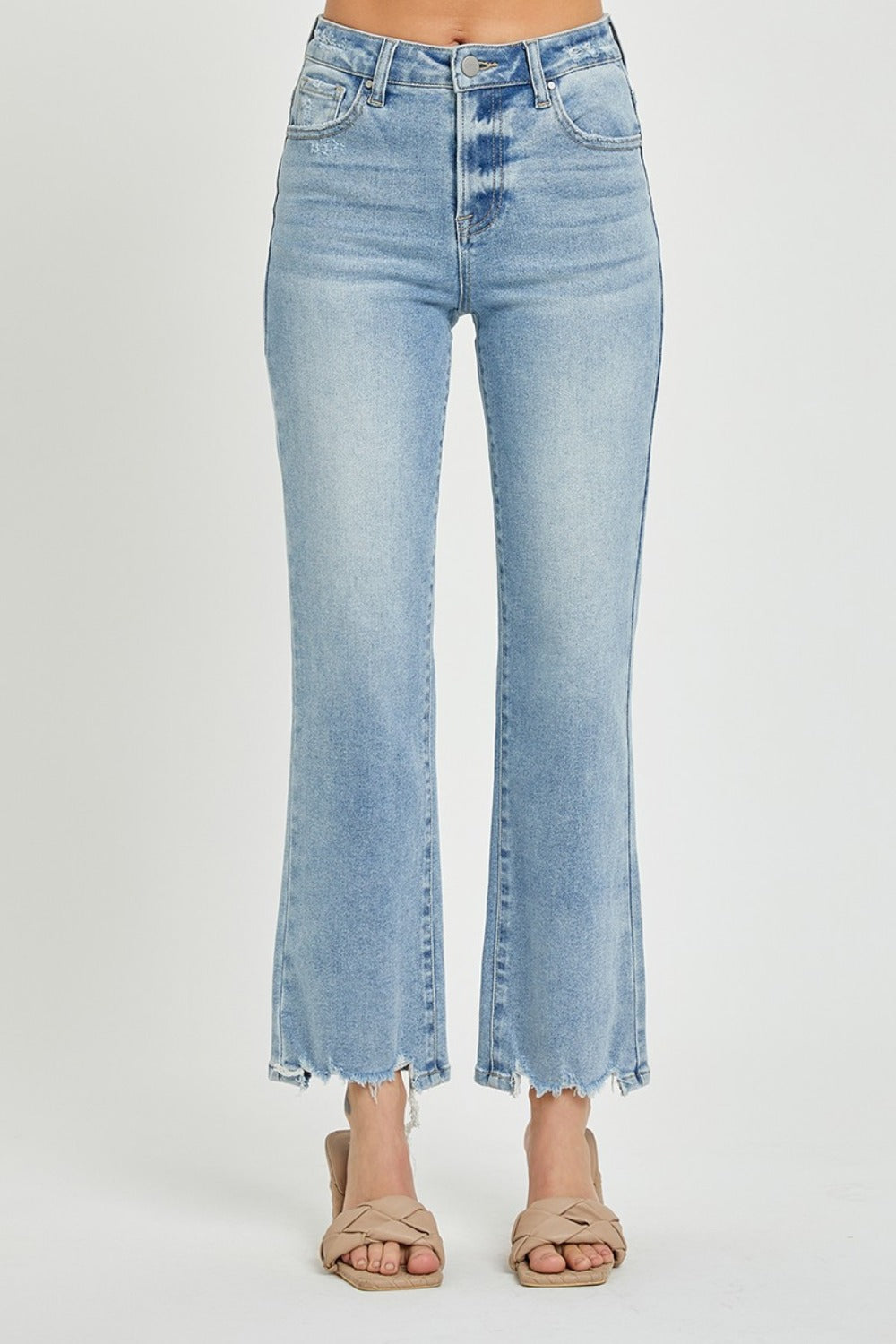 RISEN Full Size High Rise Straight Jeans Southern Soul Collectives