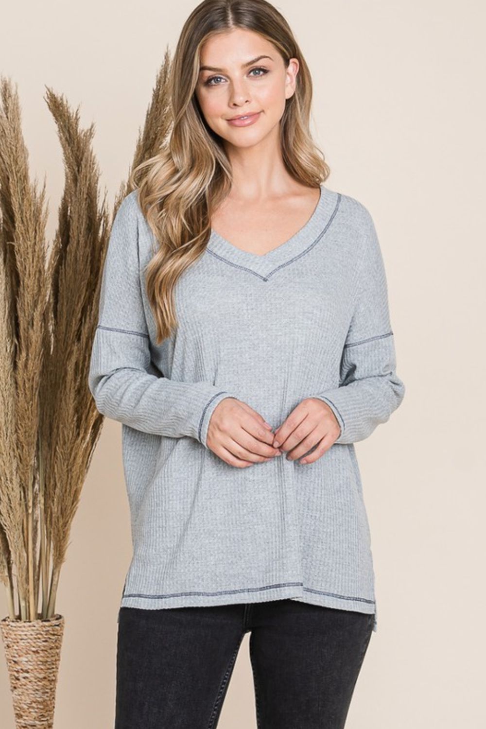 Reborn J V Neck Long Sleeve Top Southern Soul Collectives