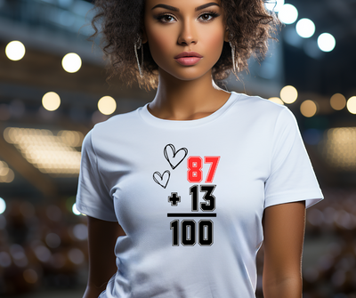 Taylor 87 plus 13 equals 100 Graphic T-shirt - Southern Soul Collectives