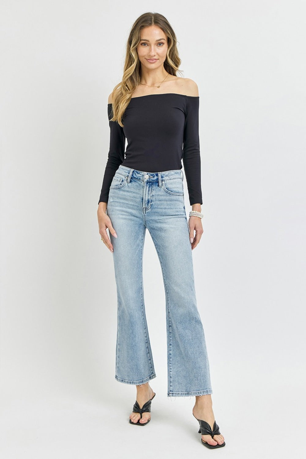 RISEN Full Size High Rise Ankle Flare Jeans Southern Soul Collectives