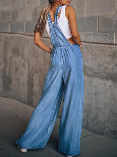Wide Leg Denim Overalls Southern Soul Collectives