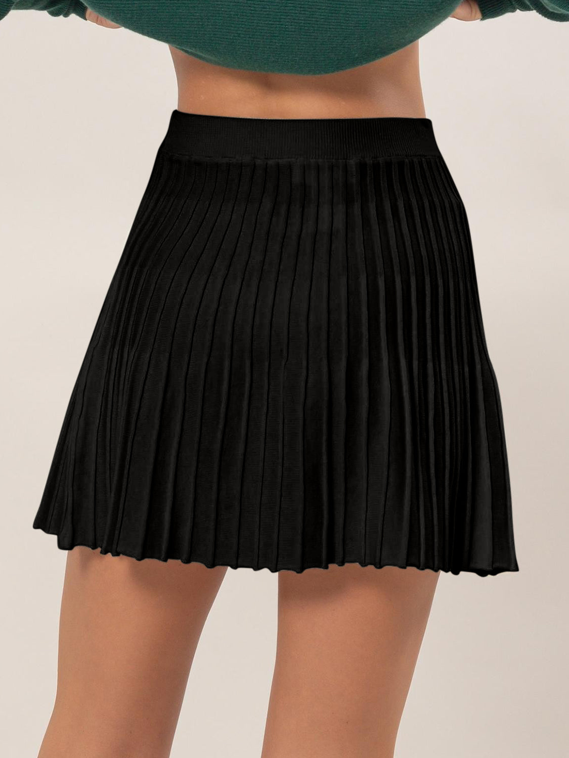 HYFVE High Waist Knit Pleated Flare Mini Skirt Southern Soul Collectives