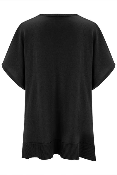 Slit V-Neck Half Sleeve Knit Top Southern Soul Collectives