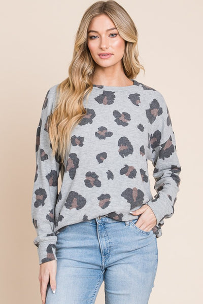 BOMBOM Leopard Drop Shoulder T-Shirt Southern Soul Collectives