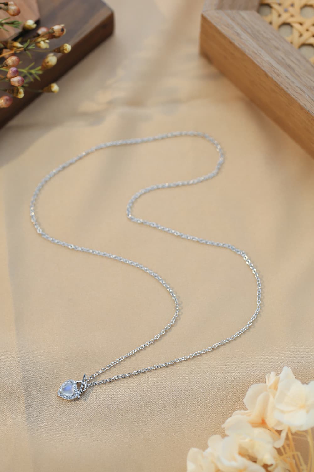 Moonstone Heart Lock Pendant Necklace Southern Soul Collectives