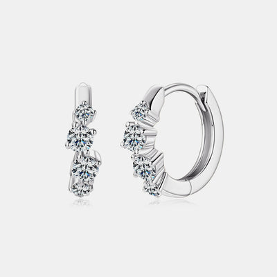 925 Sterling Silver Moissanite Huggie Earrings Southern Soul Collectives