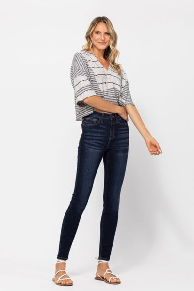 Judy Blue High Waist Hand Sanded Skinny Jeans Southern Soul Collectives