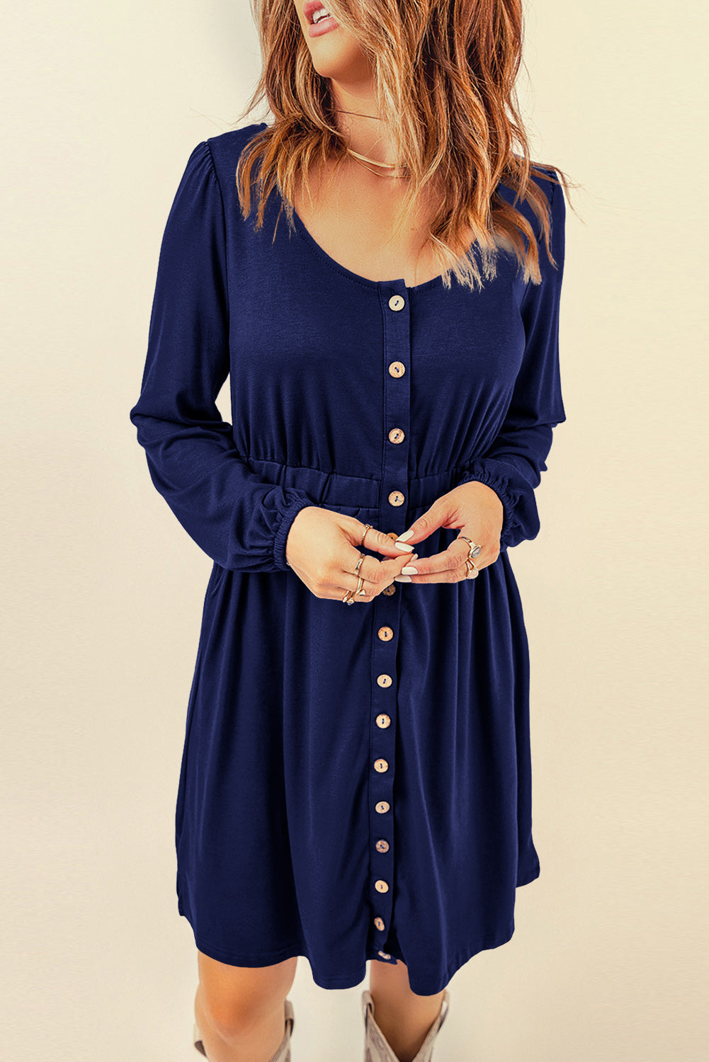 The Magic Dress Button Down Long Sleeve Dress with Pockets Southern Soul Collectives