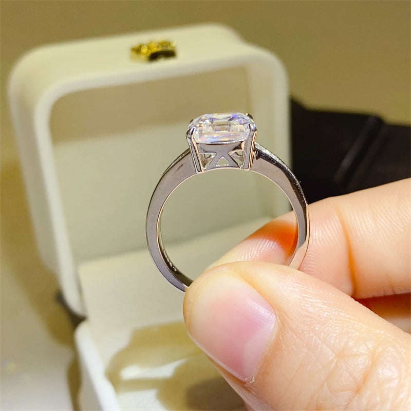 3 Carat Moissanite 925 Sterling Silver Square Shape Ring Southern Soul Collectives