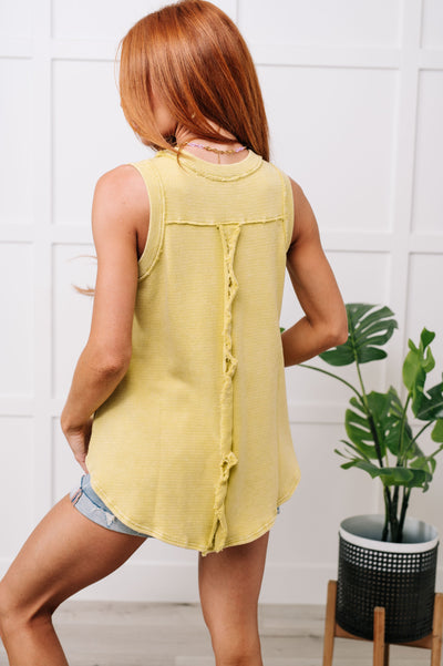 A Few of My Favorite Things Round Neck Tank in Lime Southern Soul Collectives