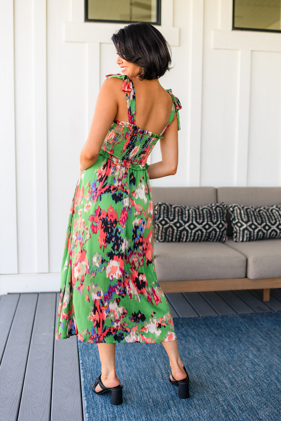 A Little While Longer Dress in Green Southern Soul Collectives