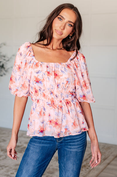 A Powerful Force Square Neck Balloon Sleeve Blouse Southern Soul Collectives