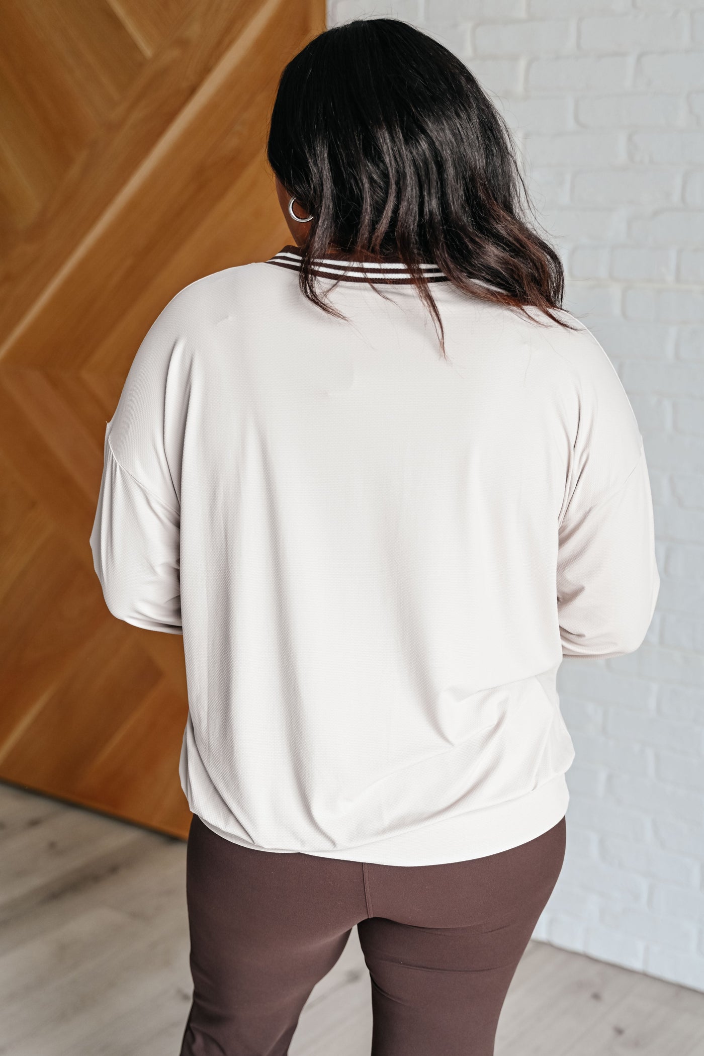 All Out Comfort V-Neck Pullover in Mocha Cream Southern Soul Collectives