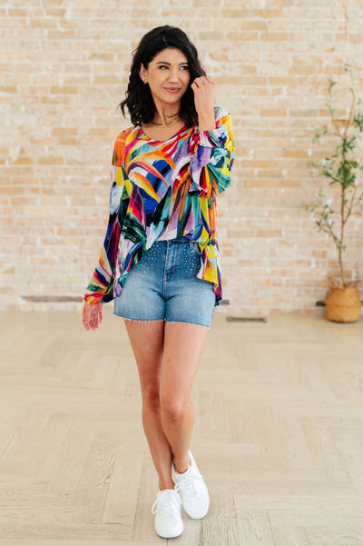 All Over The World Scoop Neck Blouse Southern Soul Collectives