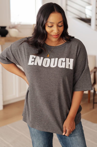 Always Enough Graphic Tee in Charcoal Southern Soul Collectives