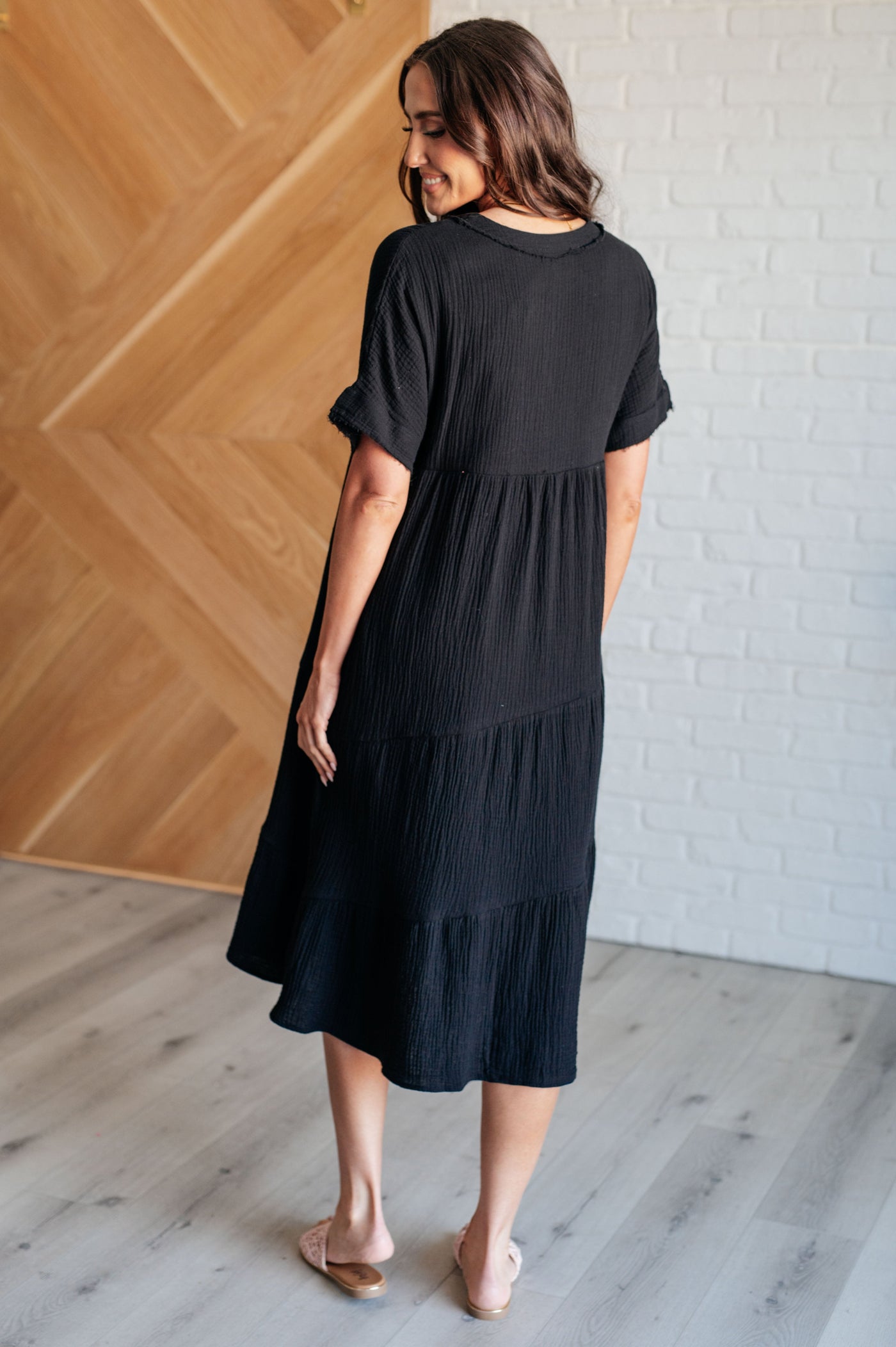 Always Learning Dolman Sleeve Dress in Black Southern Soul Collectives