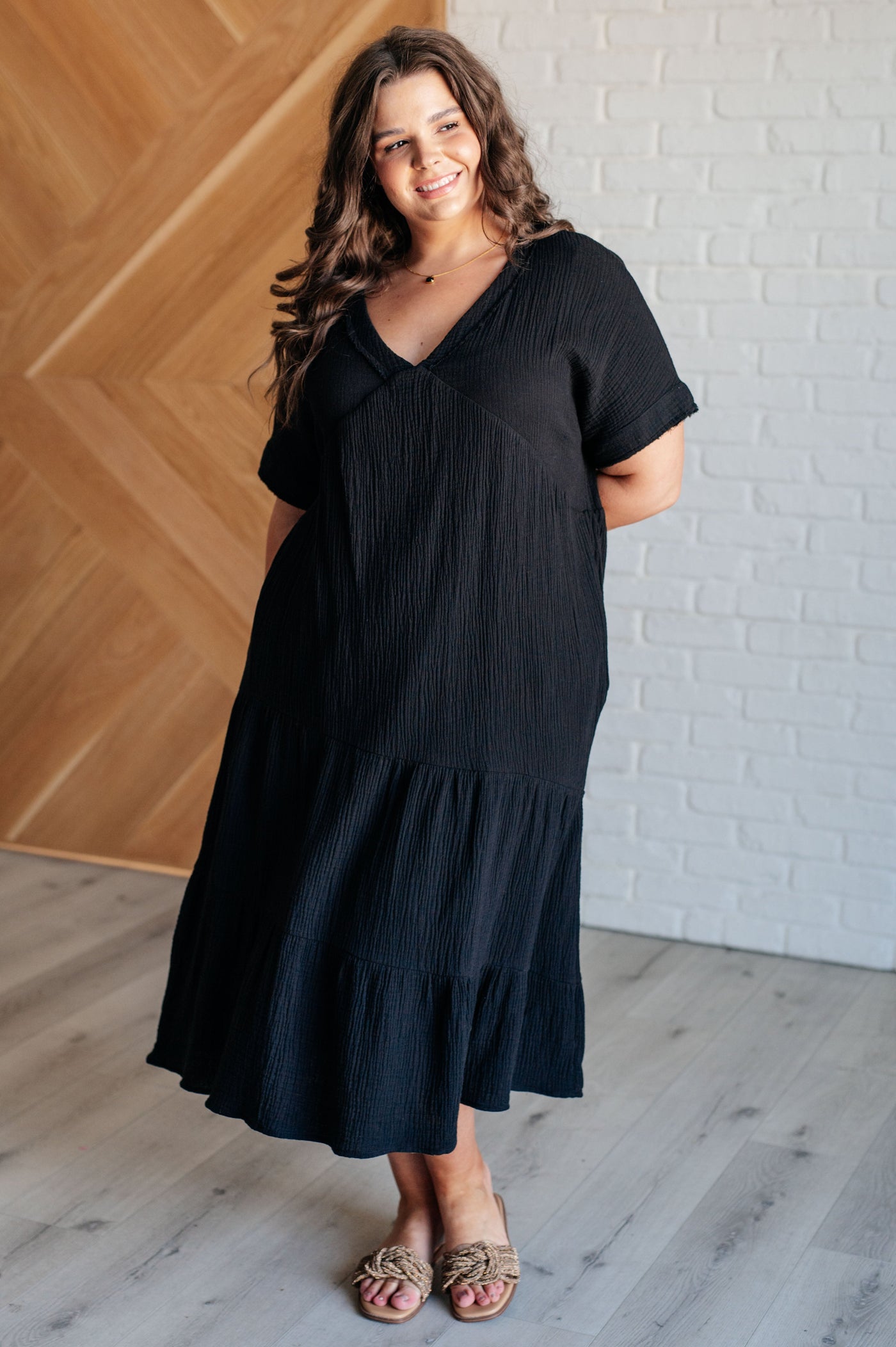 Always Learning Dolman Sleeve Dress in Black Southern Soul Collectives