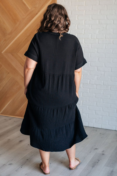 Always Learning Dolman Sleeve Dress in Black Southern Soul Collectives