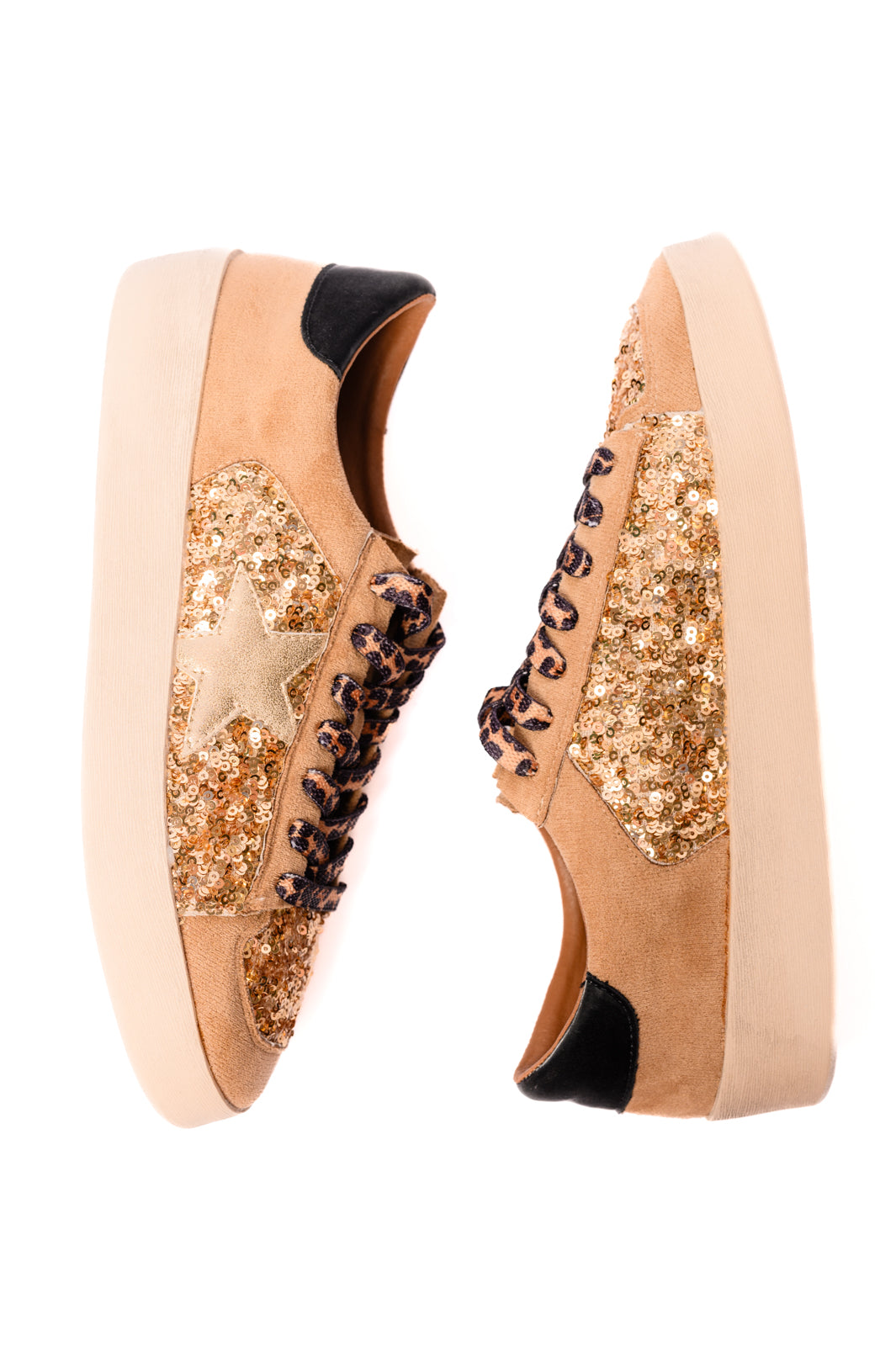 Another Round Sneakers in Gold Sequins Southern Soul Collectives